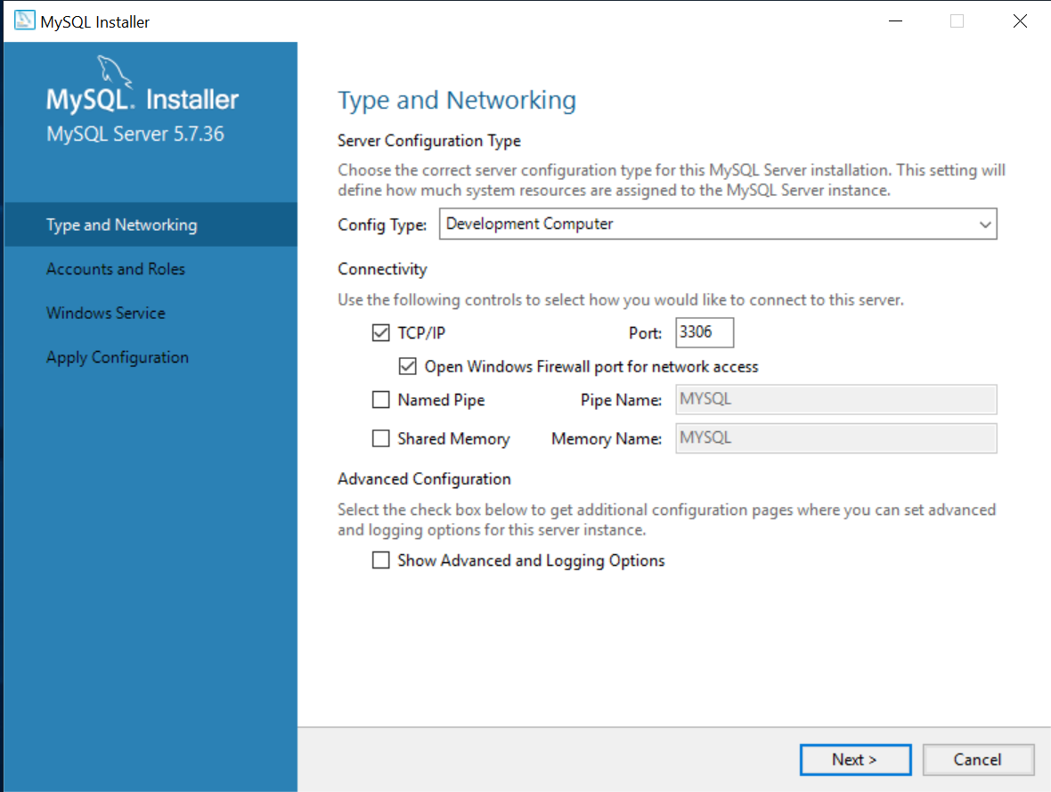 Install MySQL on Windows 10 Pro 64-bit