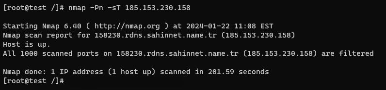 TCP Connect Scan (-sT)